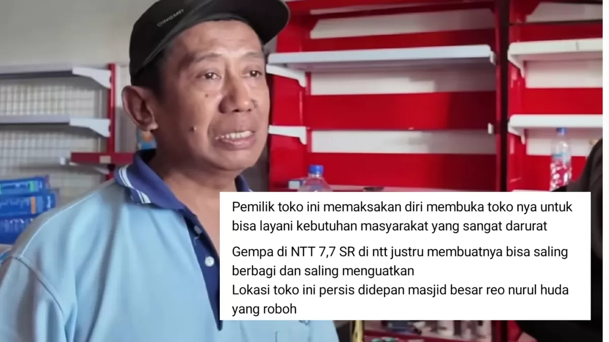 Sama-sama Jadi Korban Gempa NTT, Pemilik Toko Gratiskan Susu Hingga Popok Bayi Untuk Warga