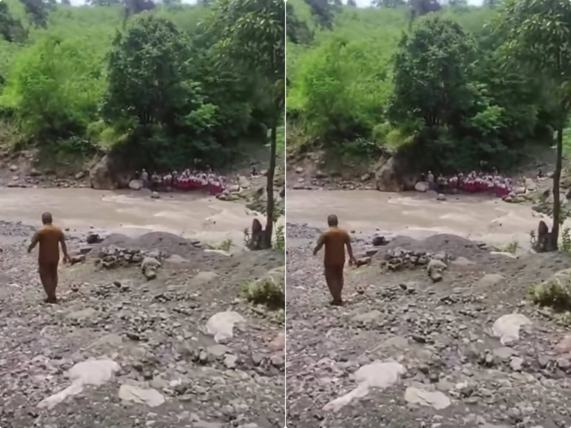 Ayo Maju, Jangan Ragu!" Momen Anak SD di TTU Paksa Pejabat Terjang Derasnya Sungai