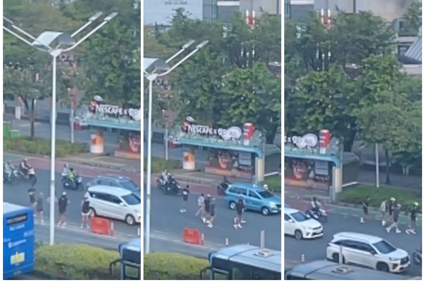 Aksi Nyeleneh Pelari Kalcer Nyebrang Sembarangan di Sudirman Disorot Netizen