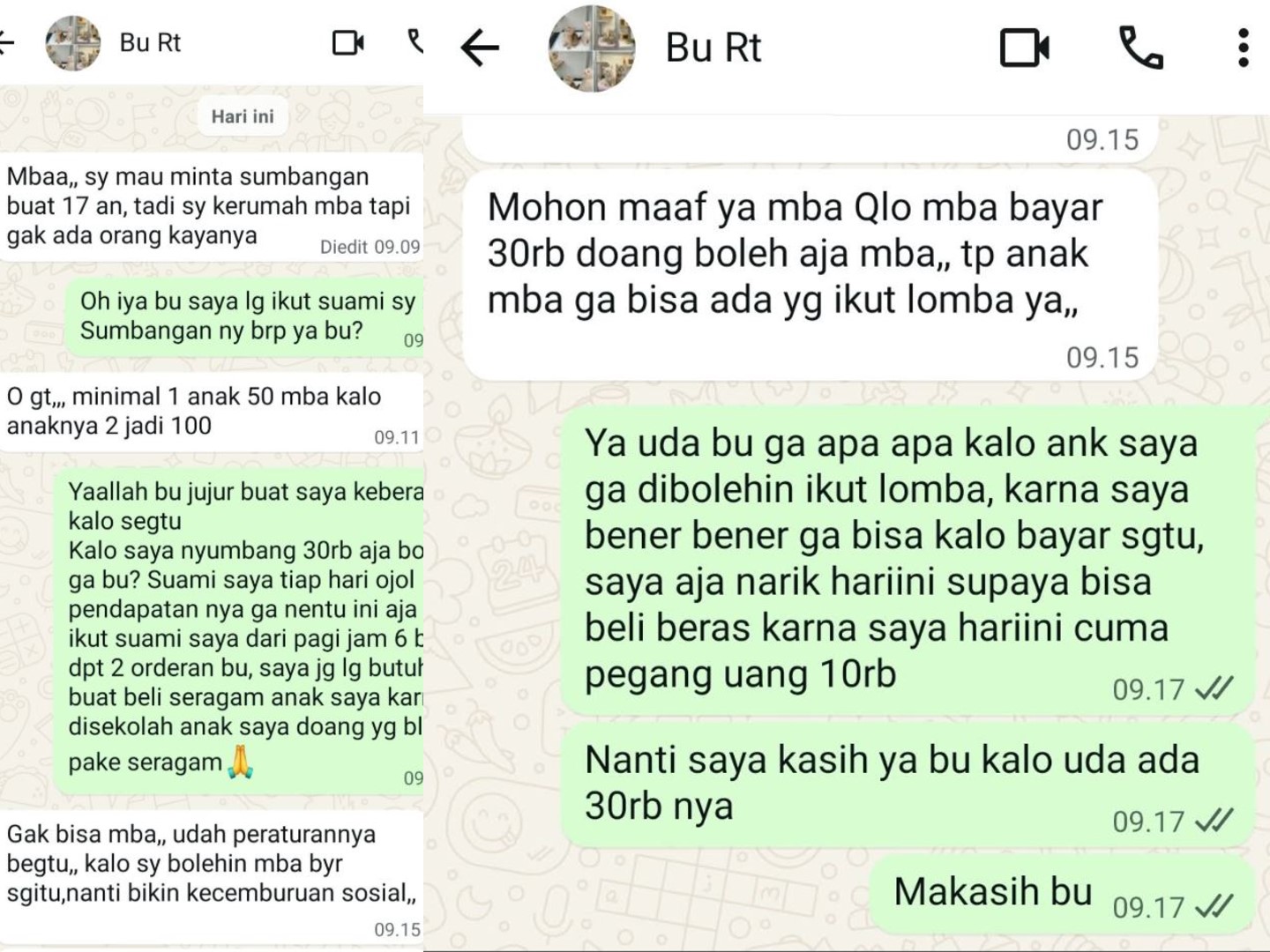 Tak Sanggup Bayar Iuran 100 Ribu, Anak Ibu Ini Dilarang Ikut Lomba 17-an oleh Oknum Bu RT