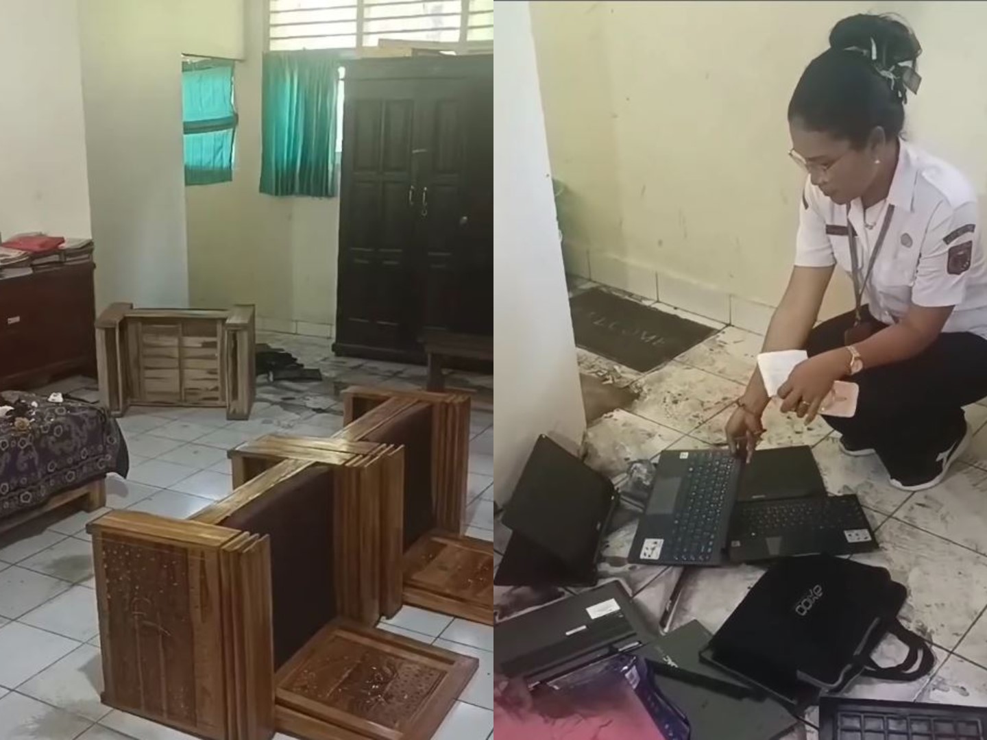 Geger! SDN 3 Antiga Kelod Diamuk OTK, 8 Laptop Ringsek dan Ruangan Berantakan Parah