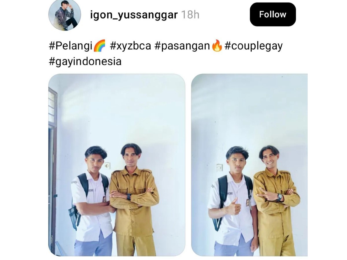 Geger Foto Guru dan Siswa SMAN 1 Sanggar Disebut Pasangan Sesama Jenis