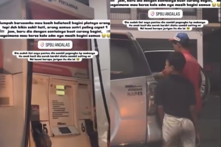 Mobil Isi Pertalite Pakai Jeriken di SPBU Andalas, Petugas Kena Skors