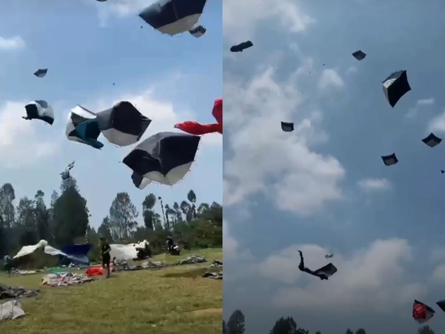 Geger di Basecamp Sumbing! Puluhan Tenda Tiba-tiba Melayang ke Udara Diterjang Angin