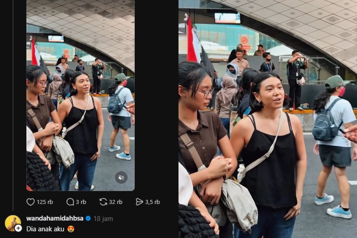 Bapak Tega Gak Sih? Video Viral Anak Wanda Hamidah Semprot Prabowo Soal Asap Karhutla