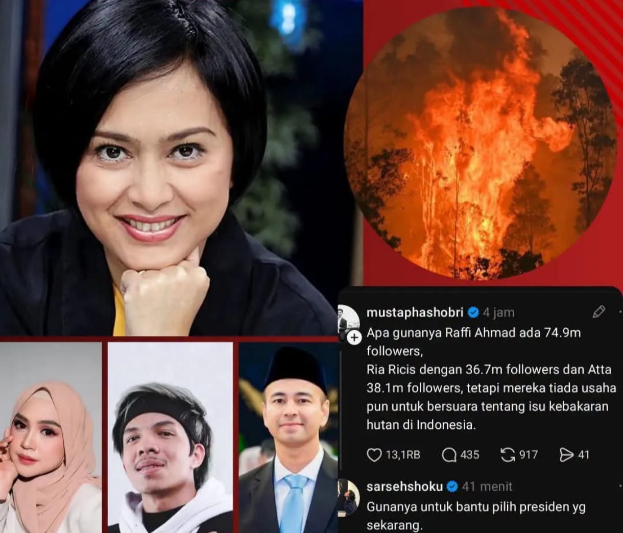 Sarah Sechan Sentil Pernyataan soal Oksigen Indonesia, Singapura Ikut Terseret Isu Karhutla