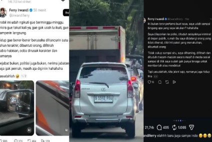 Ferry Irwandi Mengaku Dibuntuti Mobil Berminggu-minggu, Khawatir Keselamatan Keluarga