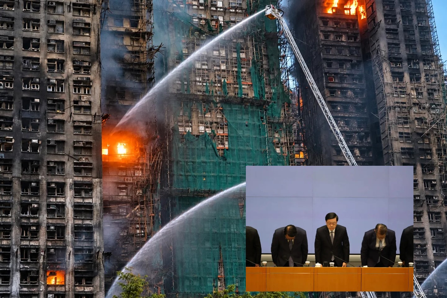 Kebakaran Apartemen Hong Kong Tewaskan 168 Orang, John Lee Minta Maaf dan Menteri Mundur