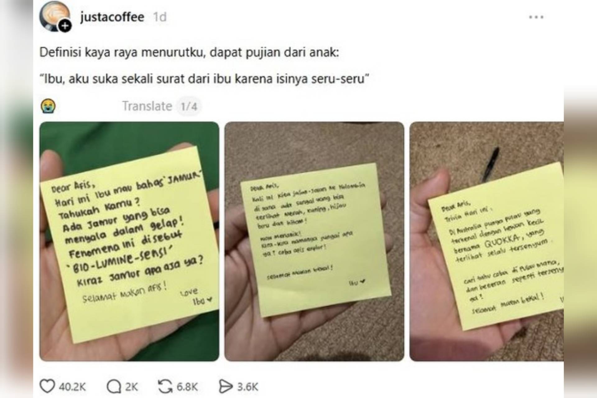 Bekal Ibu Ini Viral, Tiap Hari Ada Surat hingga Tebak-tebakan untuk Anak